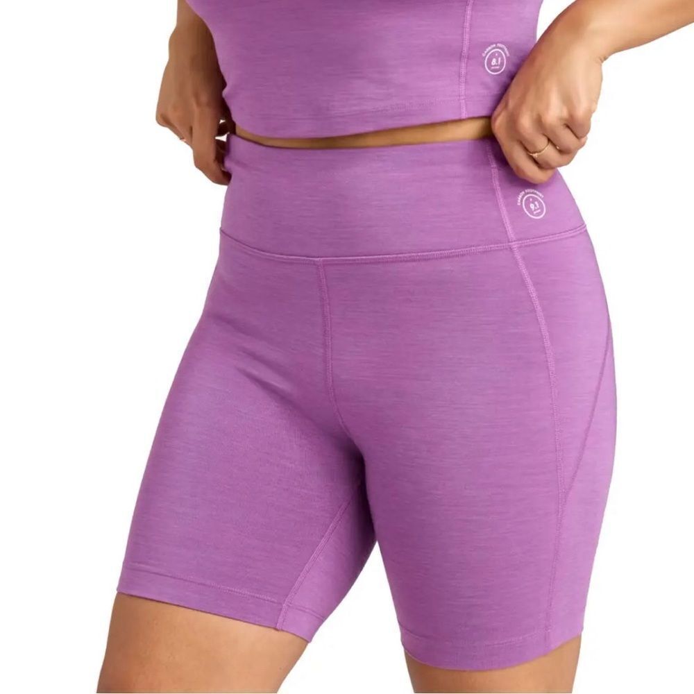 NWT- ALLBIRDS-natural bike short- Lux purple- Size Small